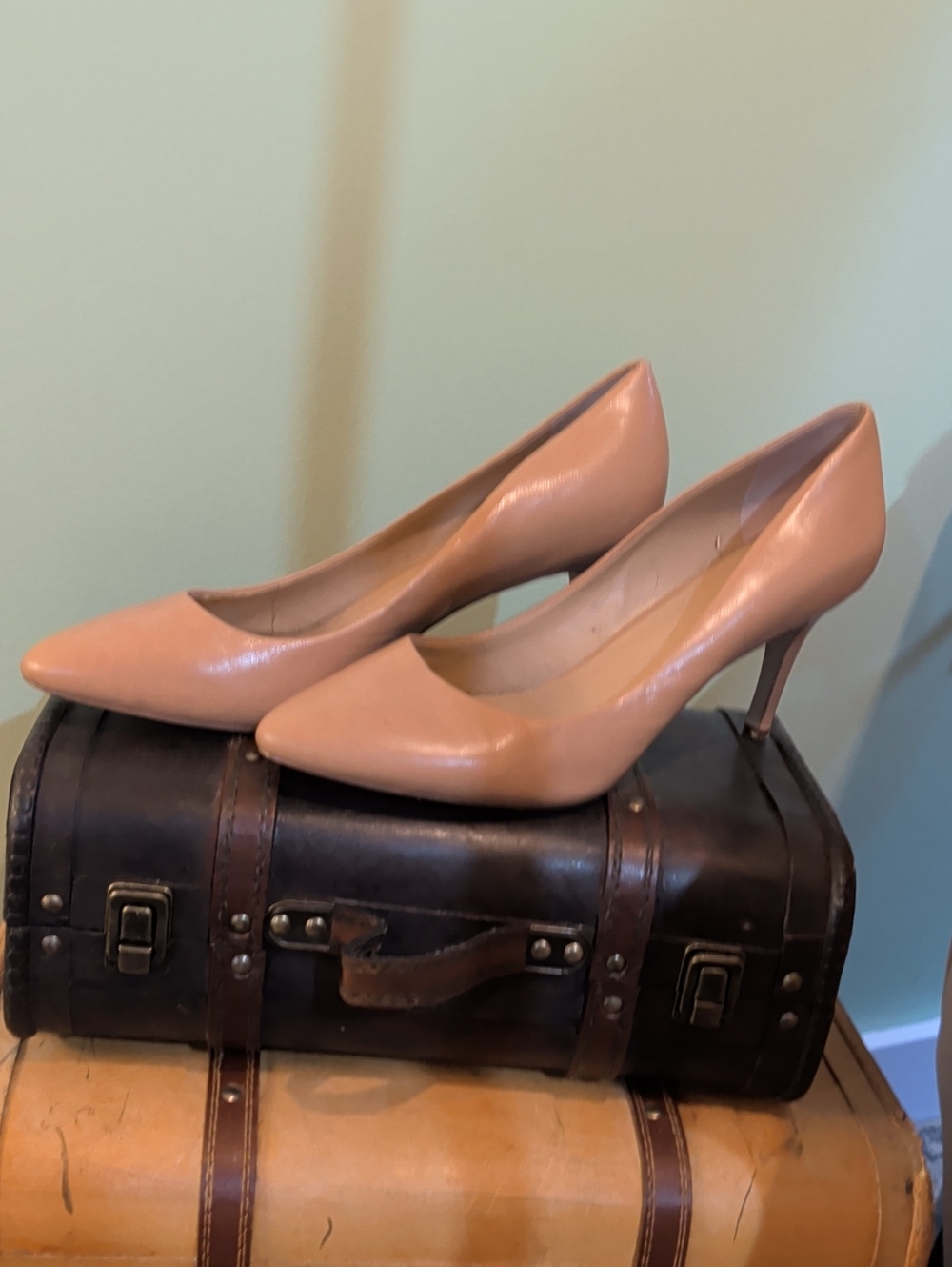 INC International Concepts Deep Nude Pointed-Toe Stiletto Pumps